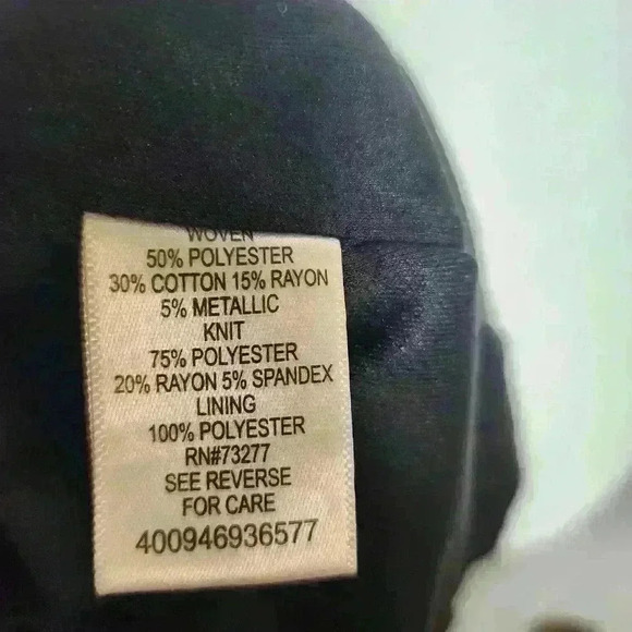 Elle women's black and gray knee length sleeveless dress tweed front size 2 - Picture 7 of 8